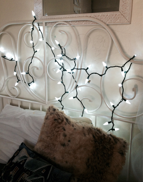 Christmas headboard lights