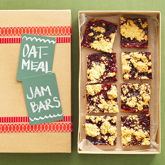 Oatmeal jam bars