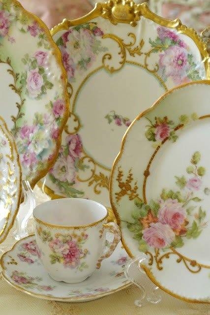 Lovely China Patter with Gold Trim