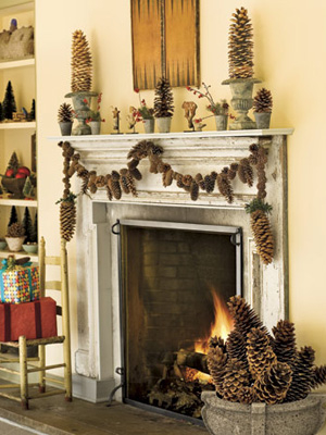 Woodsy fireplace