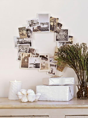 Family picture wreath