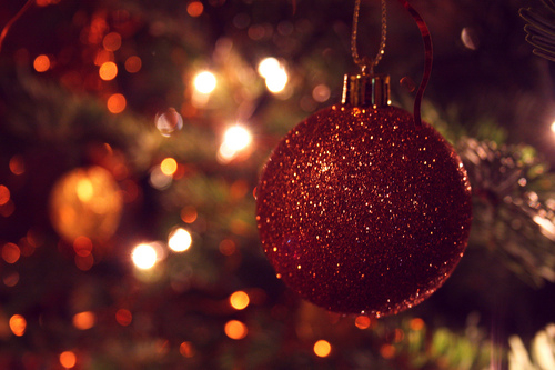 Red glitter ornaments Red glitter ornaments