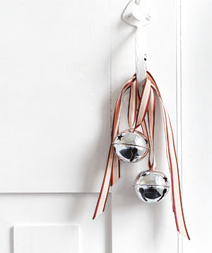 Jingle bells hanging from doorknob Jingle bells hanging from doorknob