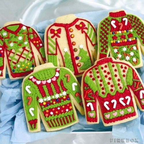 Ugly sweater cookies