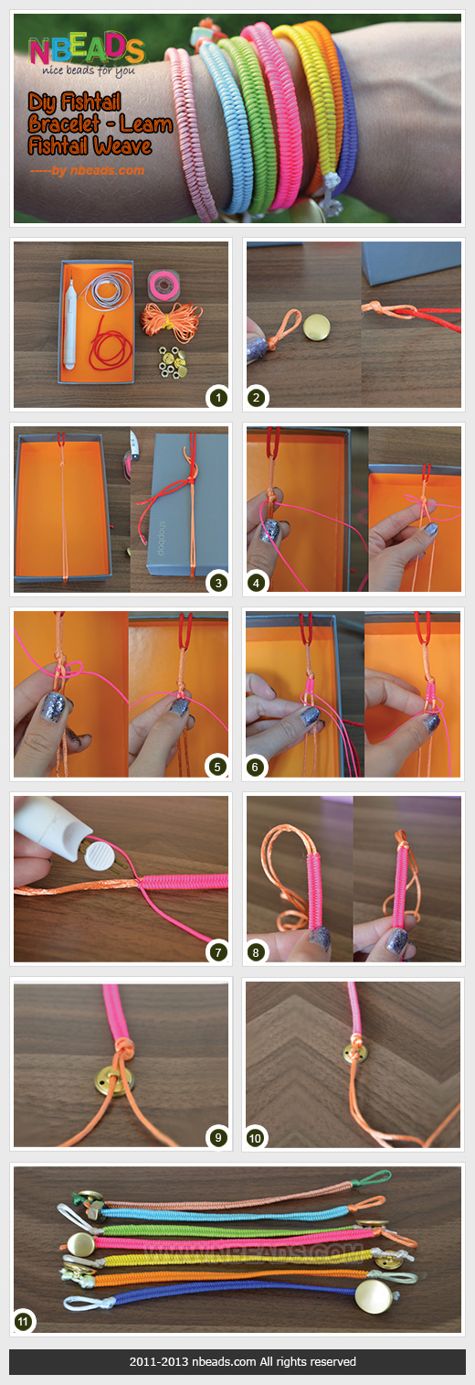 DIY Fishtail Bracelet - Learn Fishtail Weave DIY Fishtail Bracelet - Learn Fishtail Weave