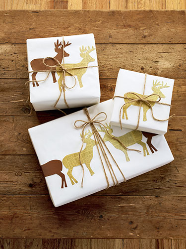 Deer silhouette wrapping paper