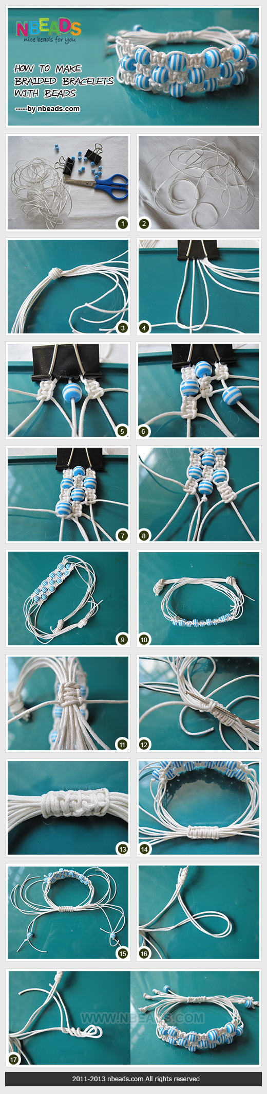 How To Make Braided Bracelets With Beads Pictures, Photos, and Images