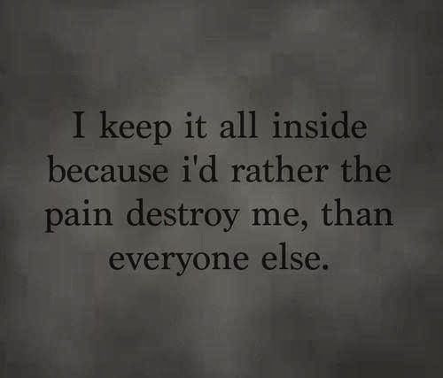I keep it all inside