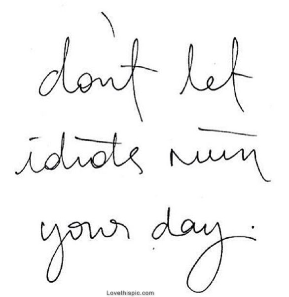 Dont Let Idiots Ruin Your Day