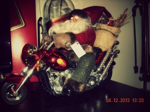 Santa on a motorcycle