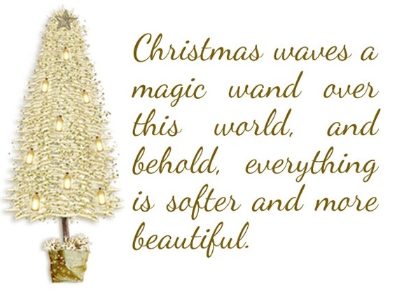 Christmas waves a magic wand