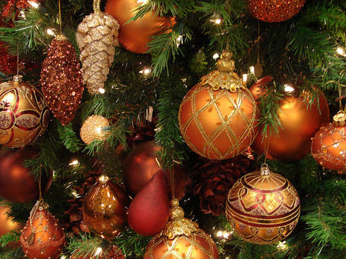 Autumn colors christmas tree
