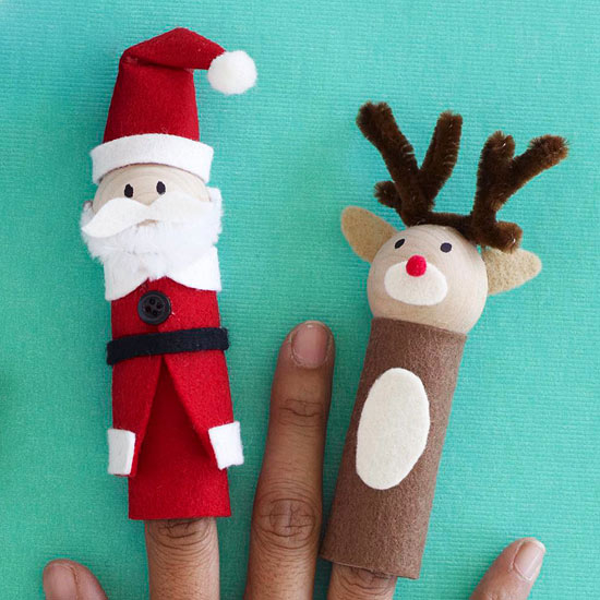 Santa and rudolph finger puppets Santa and rudolph finger puppets