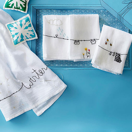 Seasonal tea towels