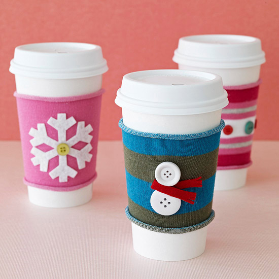 Holiday coffee sleeves