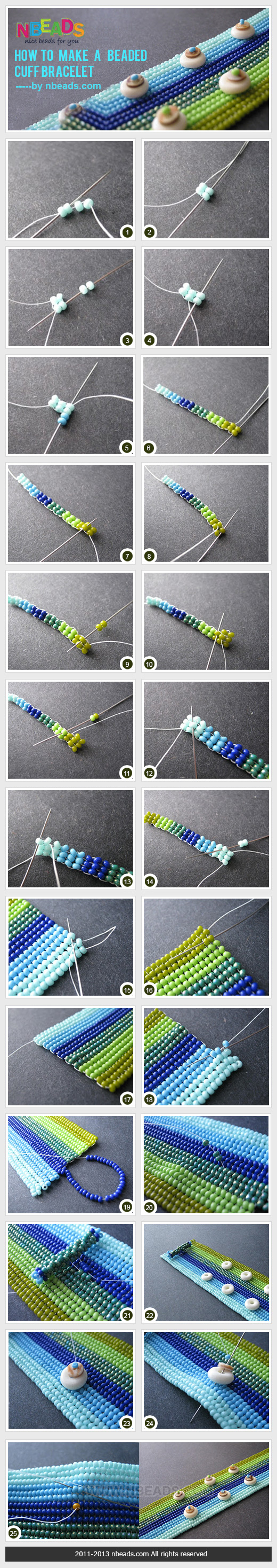 How to Make A Beaded Cuff Bracelet