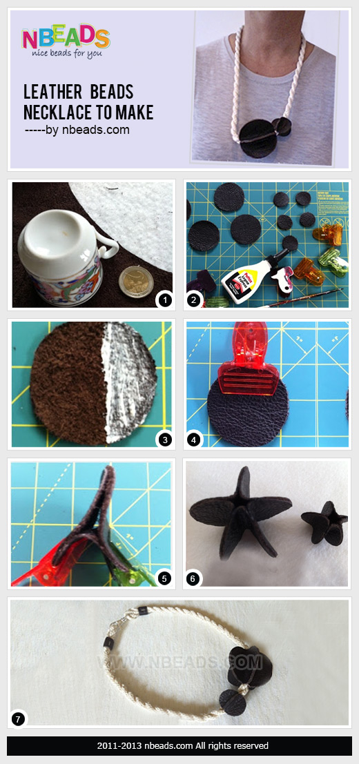 Leather Beads Necklace to Make