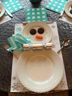 Snowman Place Setting Snowman Place Setting