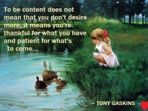 To be content To be content