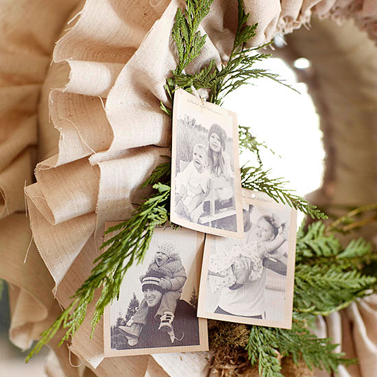 Photo fabric wreath Photo fabric wreath
