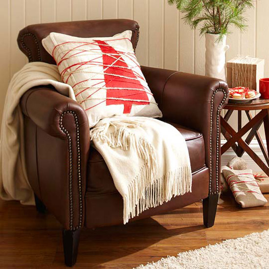 Festive holiday pillow