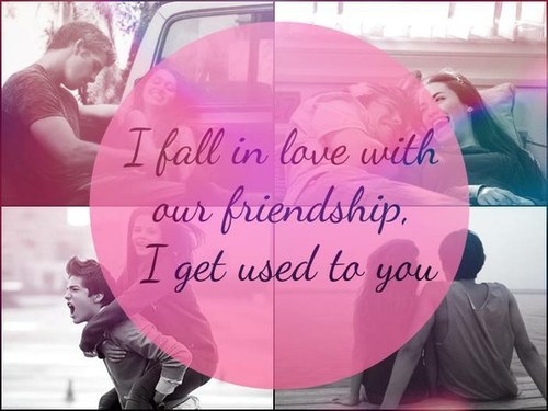 I fall in love with our friendship I fall in love with our friendship