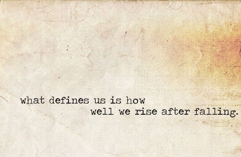 Rise after falling