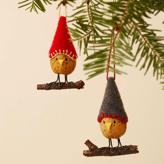 Almond bird ornaments Almond bird ornaments
