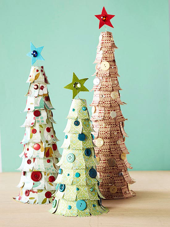 Patterned paper christmas trees Patterned paper christmas trees