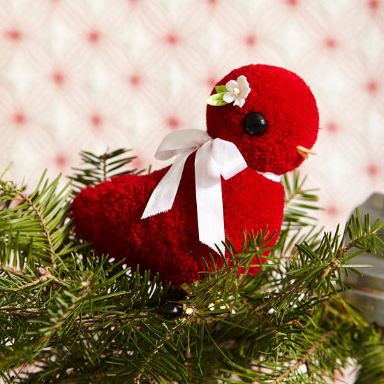 Wool yarn bird ornament Wool yarn bird ornament