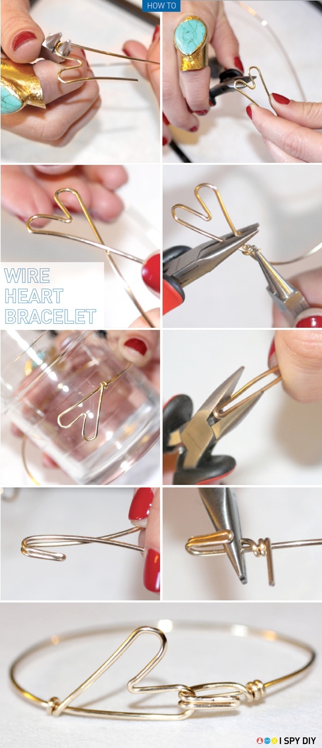 DIY Wire Heart Bracelet DIY Wire Heart Bracelet
