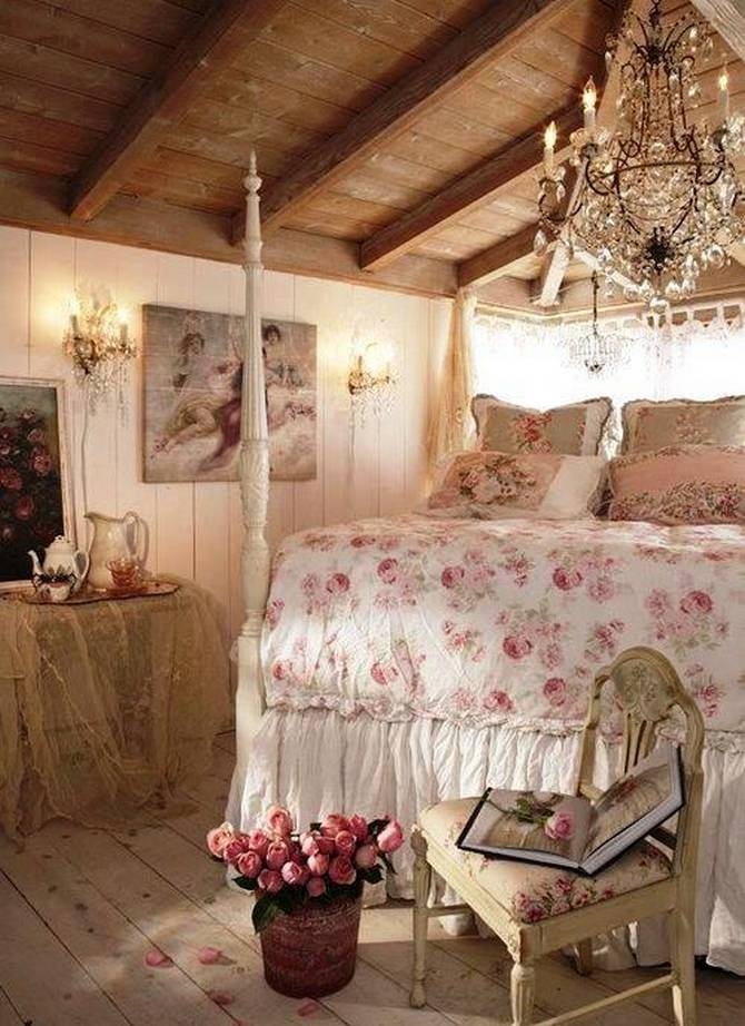 Rustic Pretty Floral Bedroom