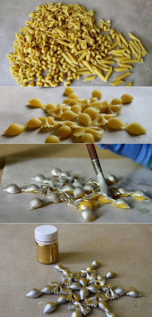 DIY Christmas Macoroni Ornaments