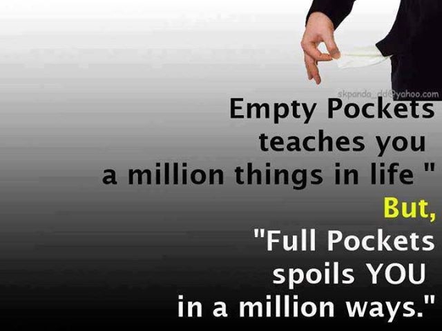 empty pockets