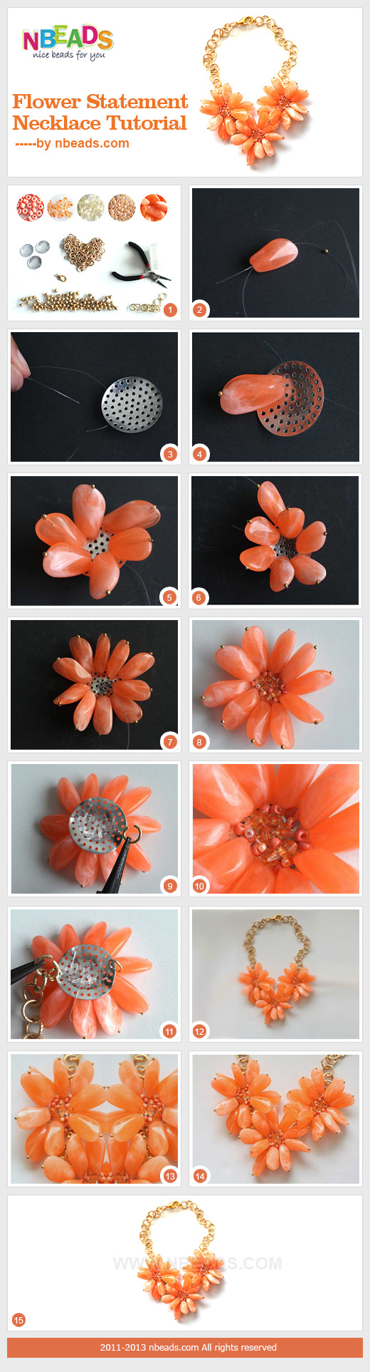 Flower Statement Necklace Tutorial Flower Statement Necklace Tutorial