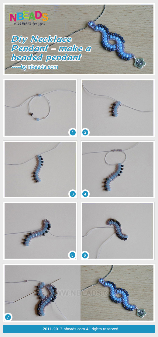 DIY Necklace Pendant - Make A Beaded Pendant DIY Necklace Pendant - Make A Beaded Pendant