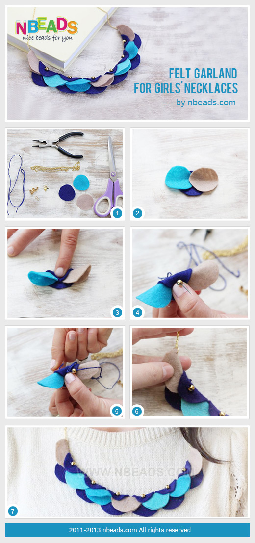Felt Garland for Girls' Necklaces