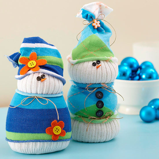 Cute sock snowman