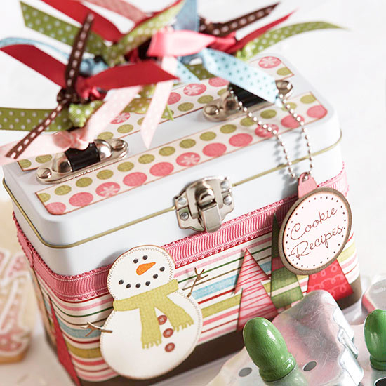 Snowman recipe box