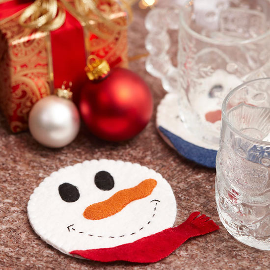 Snowman coaster craft Snowman coaster craft