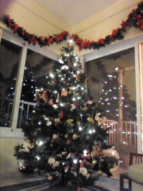 Christmas tree decorated