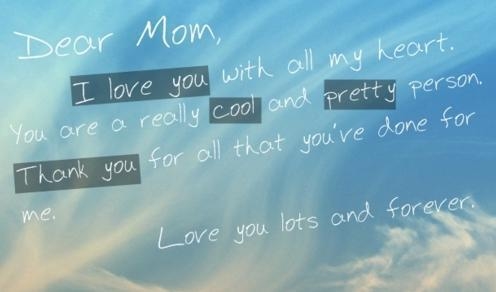 Dear mom Dear mom