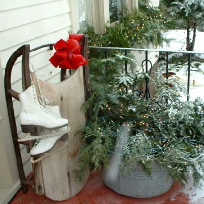 Ice skating decor