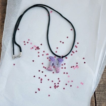 Glitter Monogram Necklace Glitter Monogram Necklace