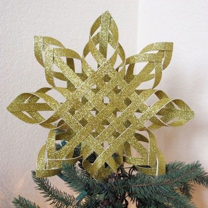 Woven Star Shimmering Tree Toppers