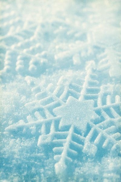 Snowflake in the snow Snowflake in the snow