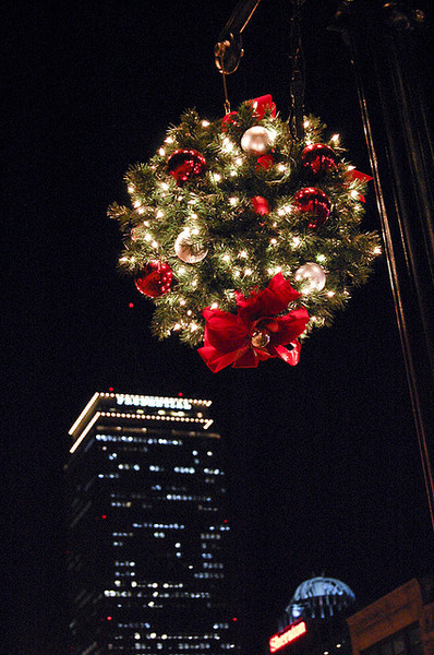 Bauble wreath outside Bauble wreath outside