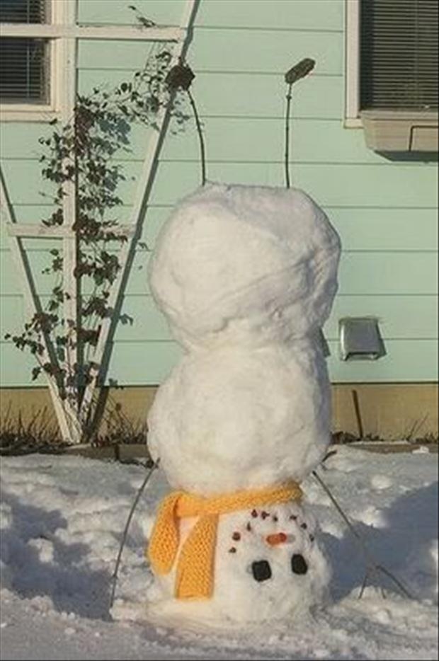 Upside down snowman