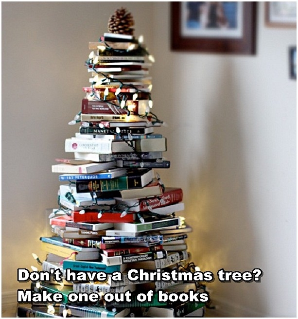 Christmas tree out of books Christmas tree out of books
