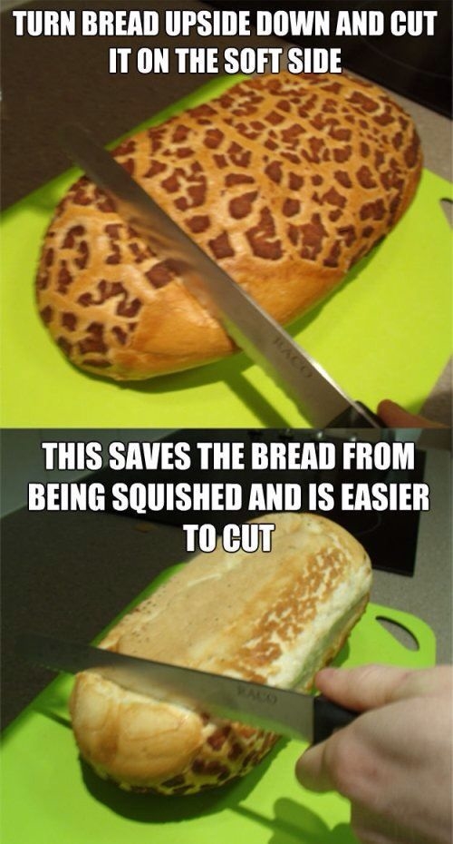 Cut bread easier Cut bread easier